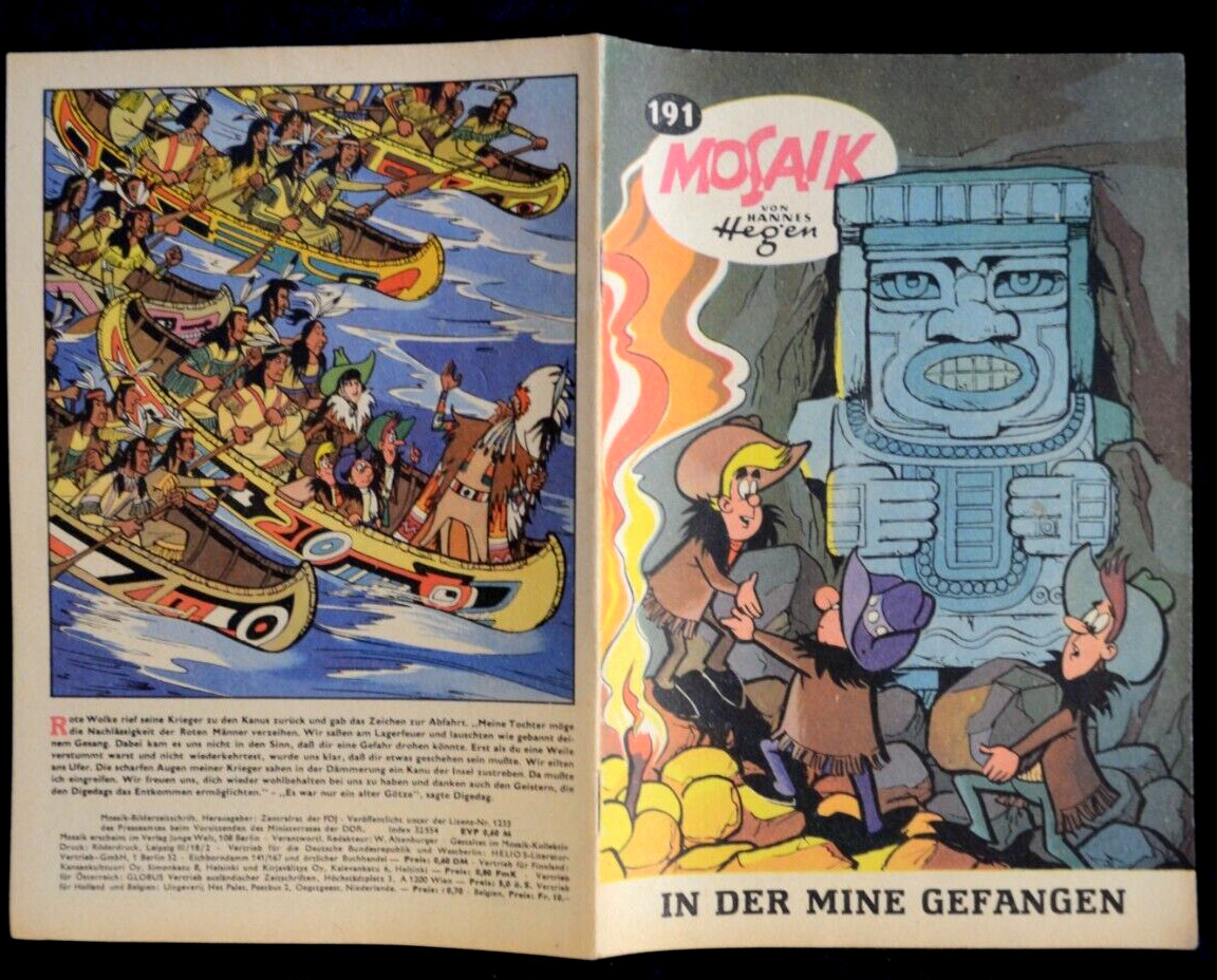 Originale MOSAIK Hannes Hegen Nr. 191 In Miniera Catturato DDR