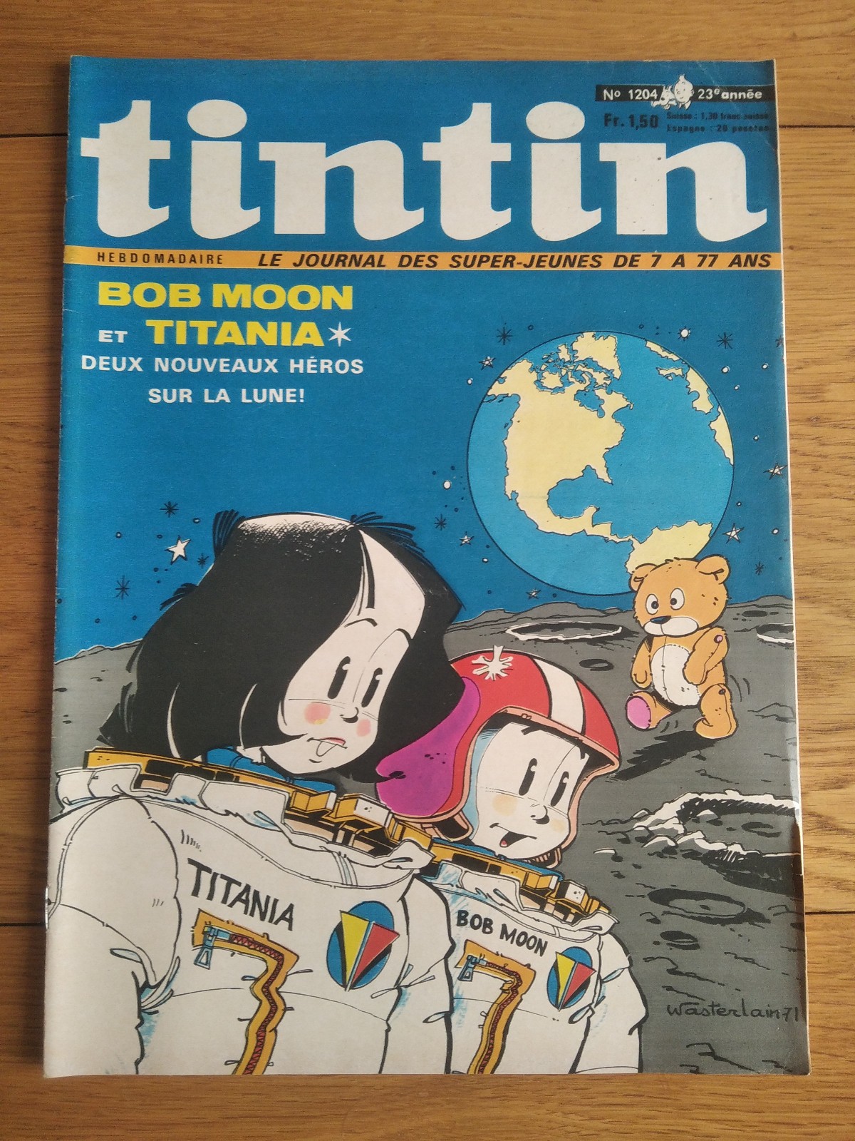 Le journal de Tintin n° 1204 , couverture Wasterlain ( Dargaud , 25/11/1971 )