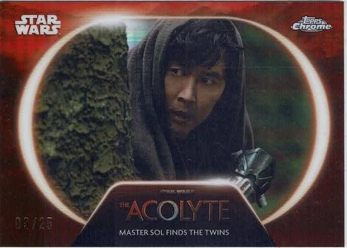 2025 Topps Chrome Star Wars The Acolyte Master Sol Finds Twins Orange /25 AC-17