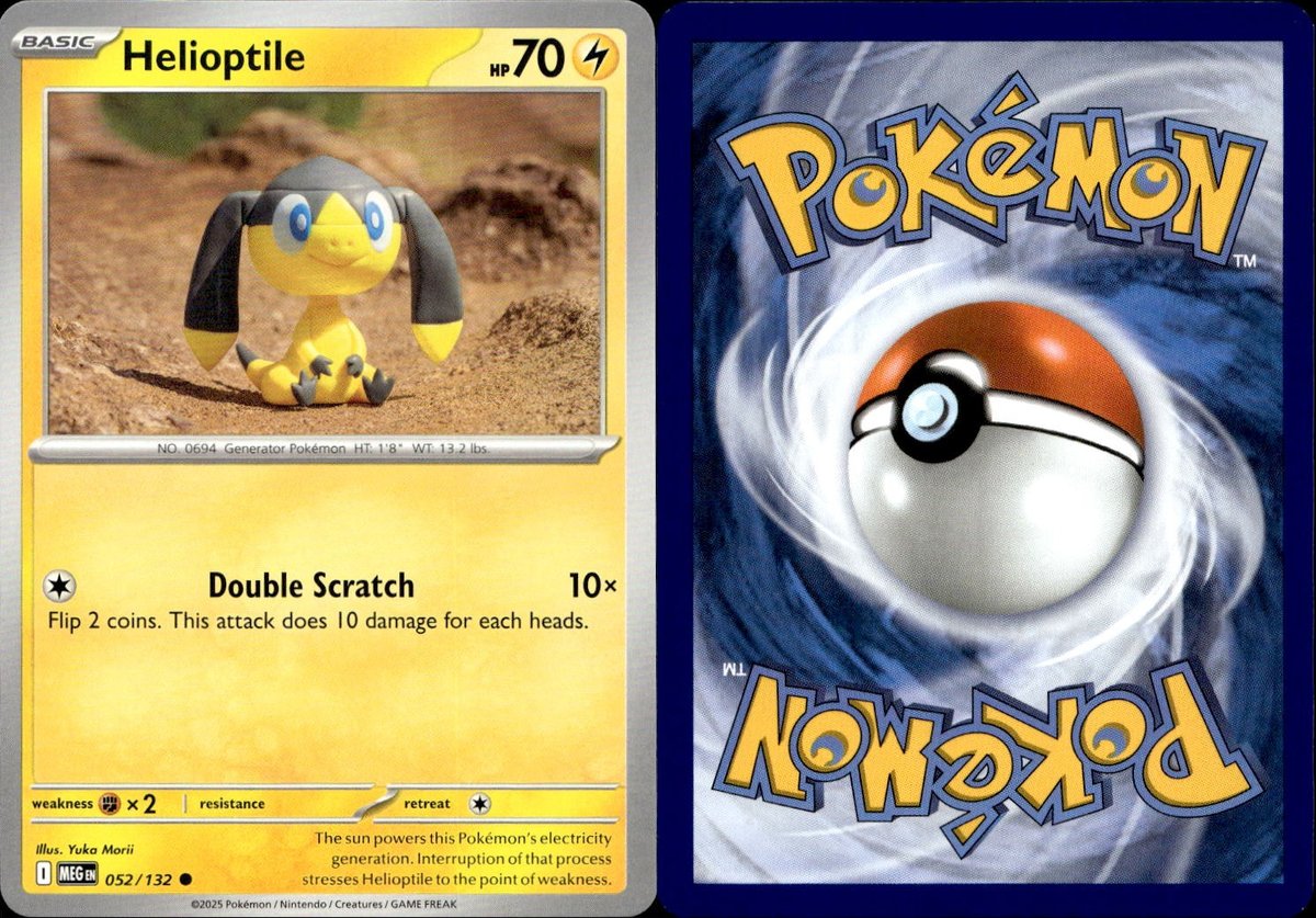 Helioptile 052/132 Common Mega Evolution Pokemon Heavily Played