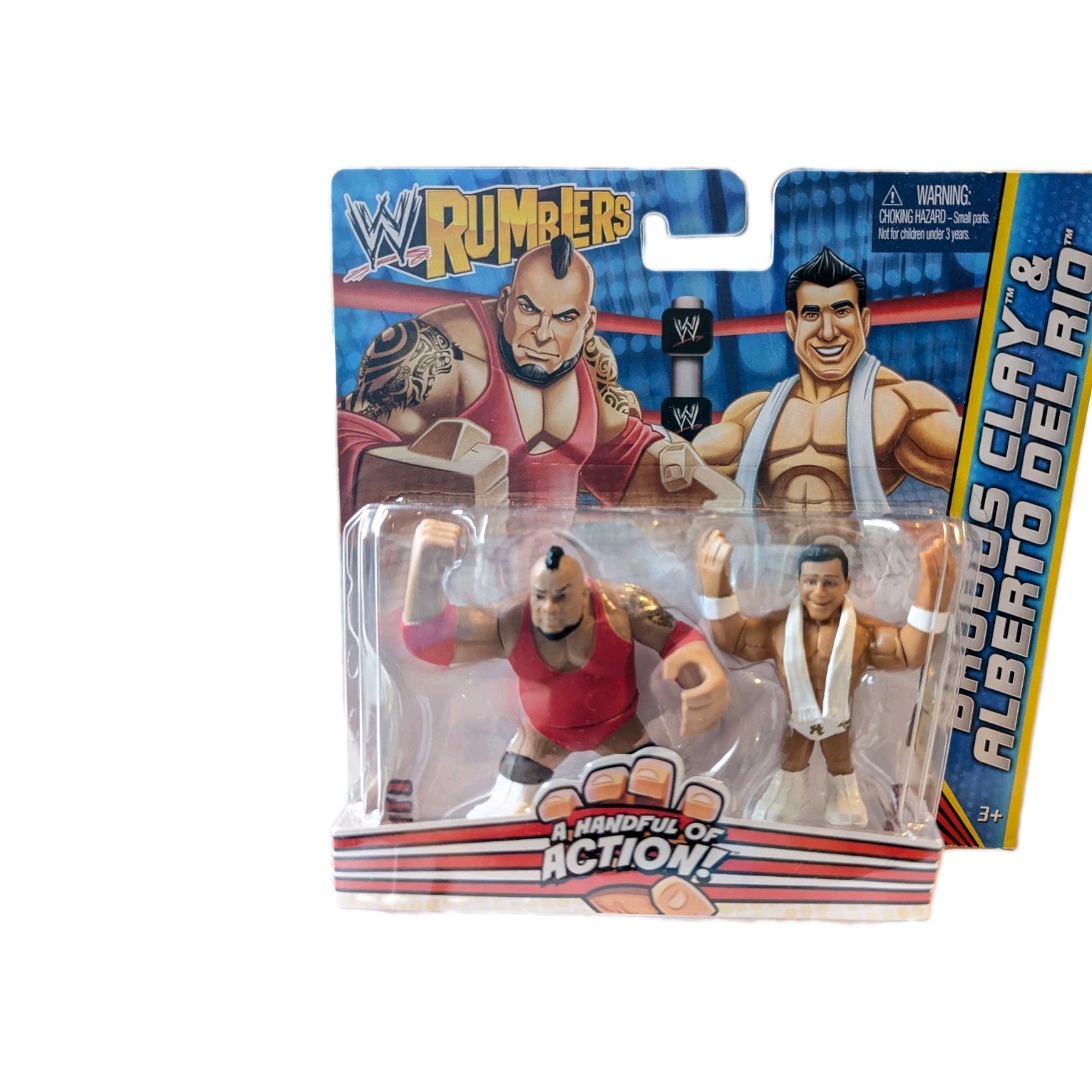 Set action figure WWE Wrestling Rumblers Brodus Clay & Alberto Del Rio età 3+