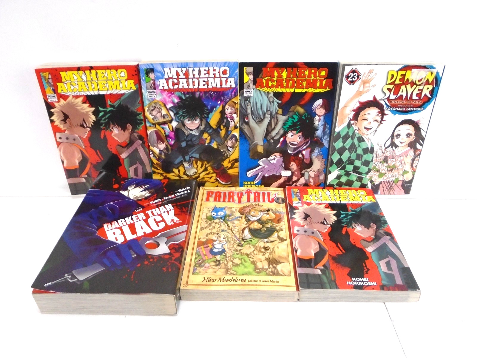 Manga Lotto 7 My Hero Academia Vol 1 2 3 Demon Slayer 23 Fairy Tail 1 Shonen