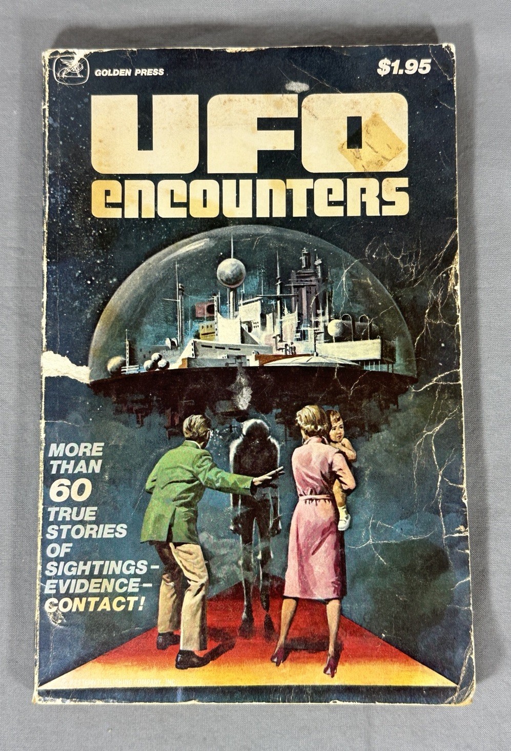 Vintage 1978 UFO Incontri Golden Press fumetto 222 pagine storie vere fantascienza