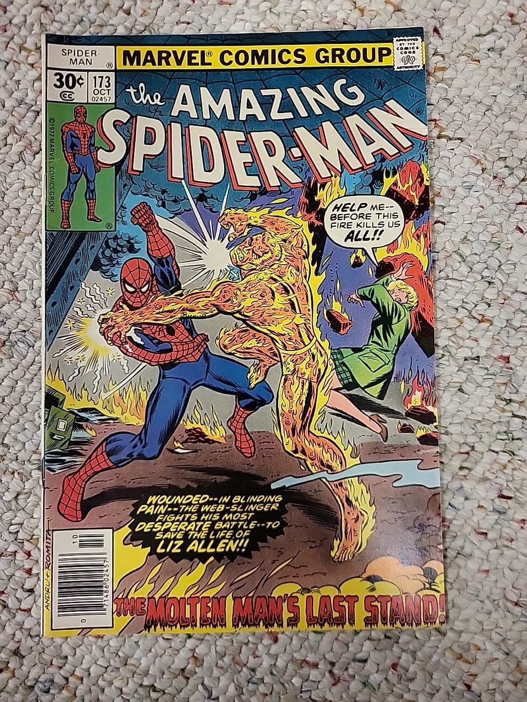 AMAZING SPIDER-MAN (1977) #173 ASPETTO UOMO FUSO! ~ COPERTINA ROSS ANDRU!
