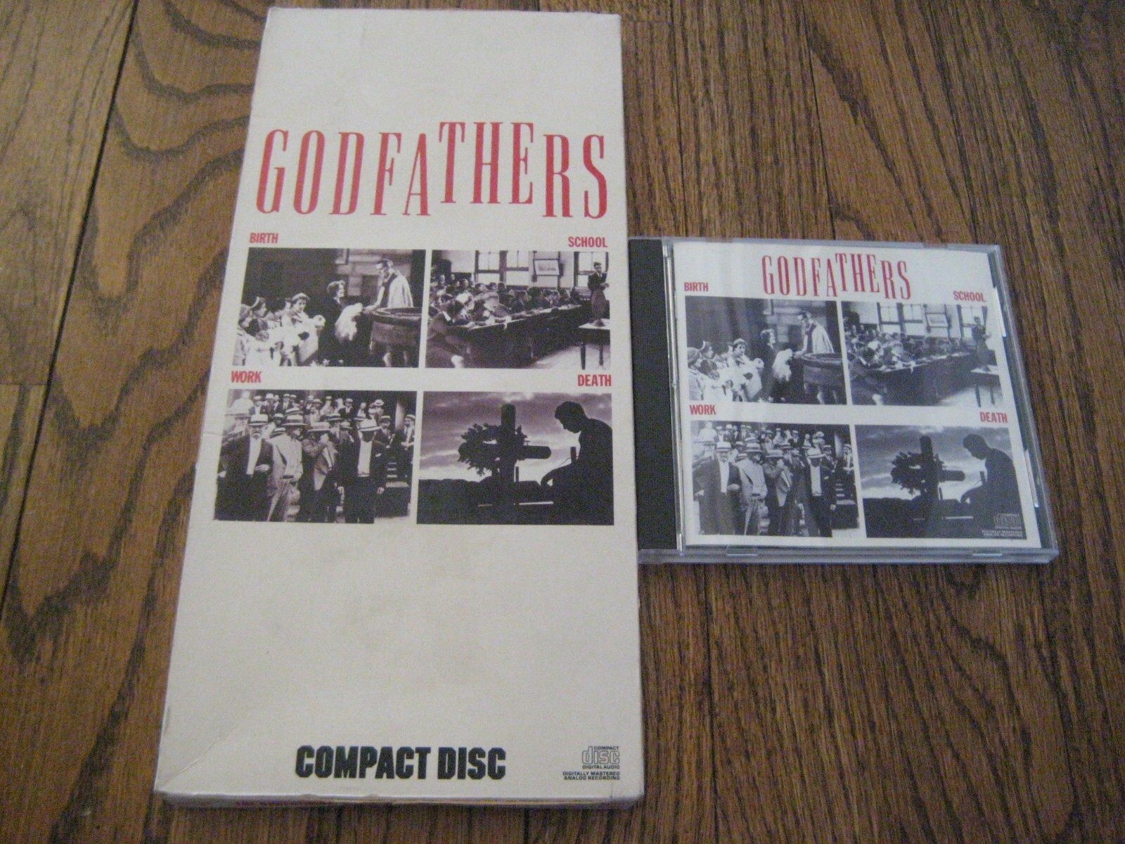 Godfathers Birth School Work Death Longbox and Original Cd  Rare
