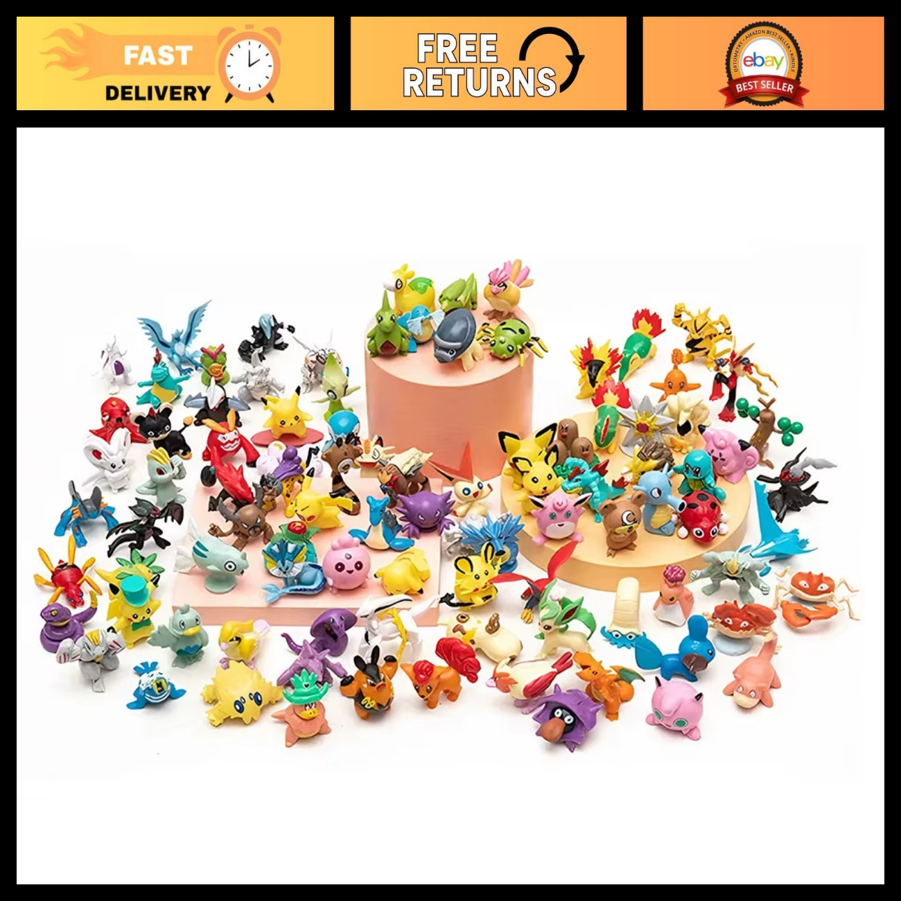 24pcs Mini Pokémon Figures - Anime Model Dolls for Desktop Decor & Collectibles