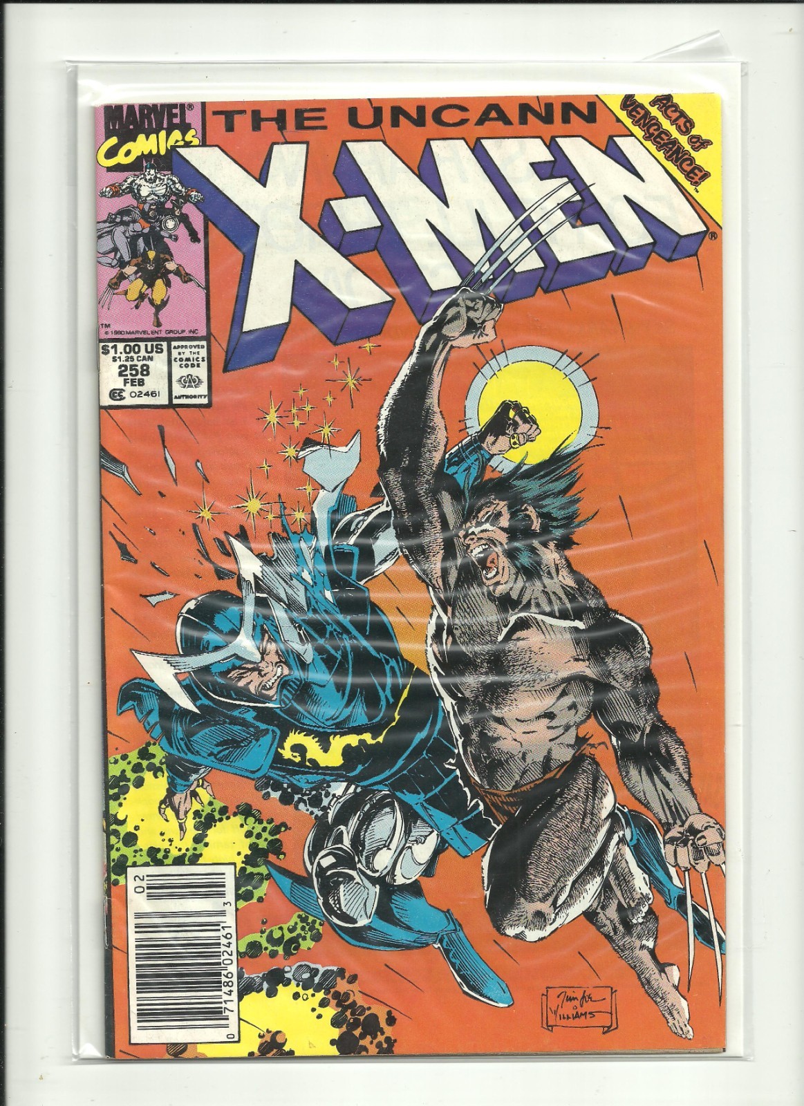 The Uncanny X-Men 258 Edicola quasi nuovo + contenitore $10,95