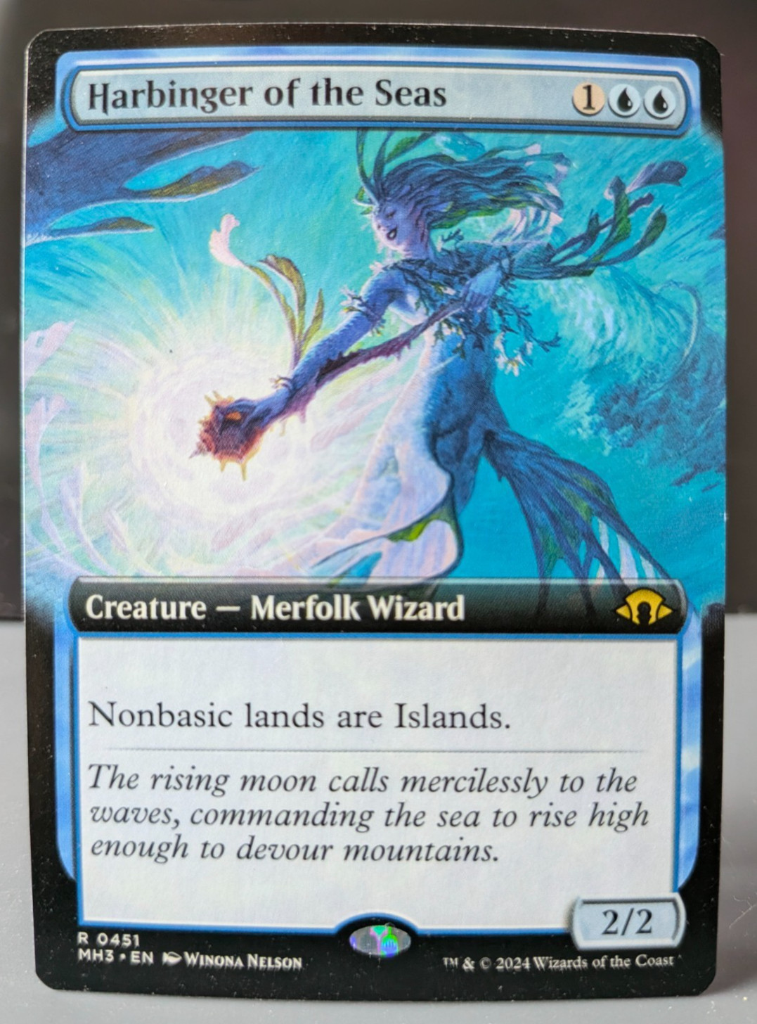 MTG Harbinger of the Seas MH3 Extended Art Raro Singolo NON FOIL NM #451 Isola