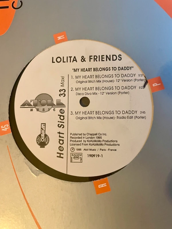 Maxi 45t - Lolita and Friends - My Heart Belongs To Daddy - What A Bitch