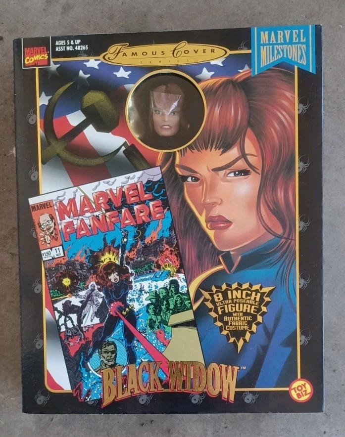 Toy Biz Marvel Famous Cover Series Black Widow 8in Ultra Poseable Figure