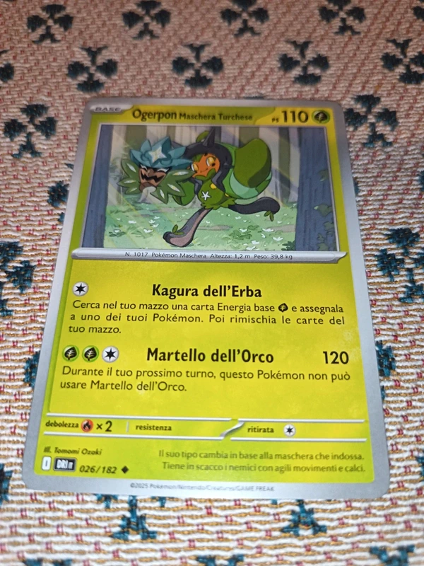 Pokémon carta Ogerpon Maschera Turchese