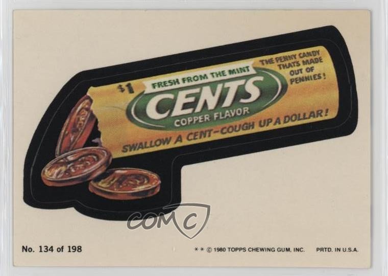 Topps Wacky Packages 1980 serie 3 centesimi #134 0u2j