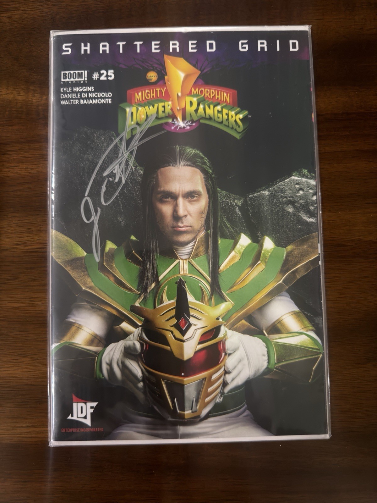 JDF firmato Power Rangers #25 Lord Drakkon foto esclusiva variante griglia distrutta