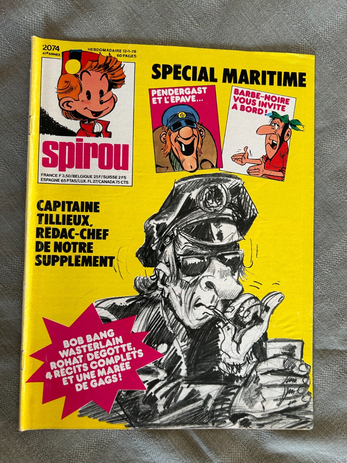 Hebdo Il Giornale Di Spirou N°2074 1978 In Buone Condizioni Senza Il Supplemento