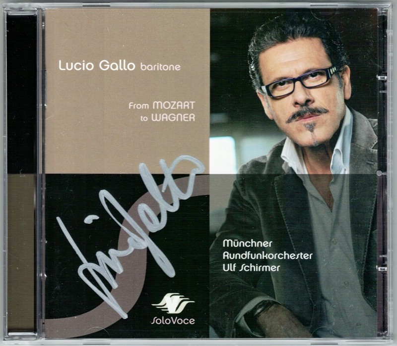 Lucio GALLO Signed FROM MOZART TO WAGNER Don Giovanni Guglielmo Tell Macbeth CD