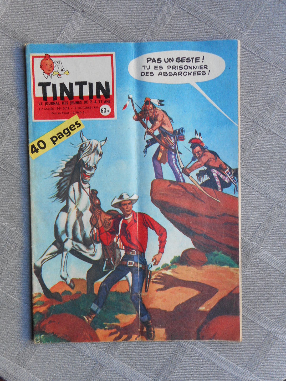 Hebdo Tintin 1ª Serie N°573 Stato Corretto Senza Più