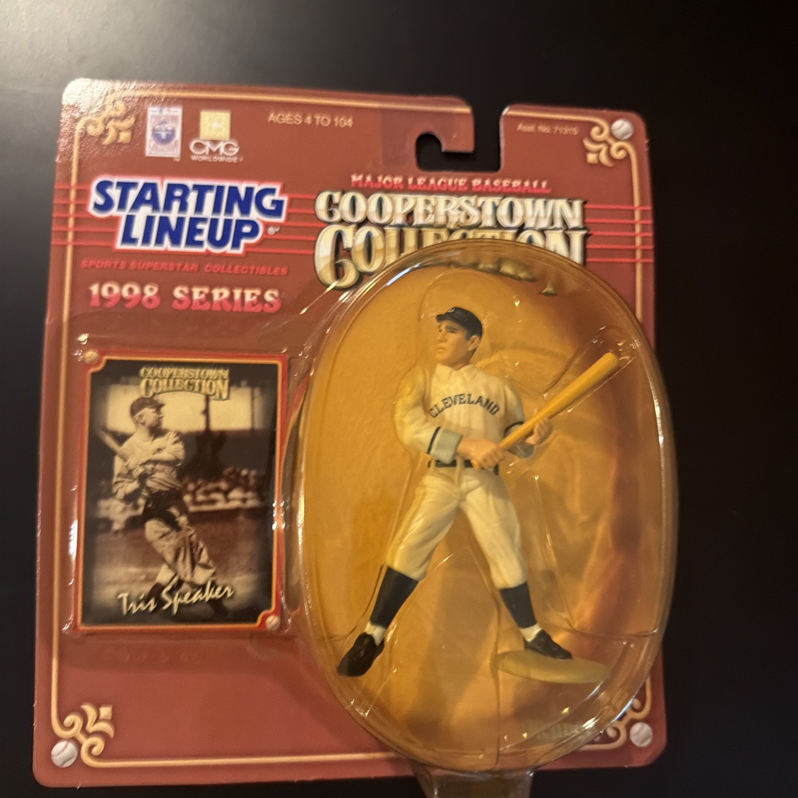 1998 STARTING LINEUP TRIS SPEAKER FIGURE COLLEZIONE COOPERSTOWN INDIANI