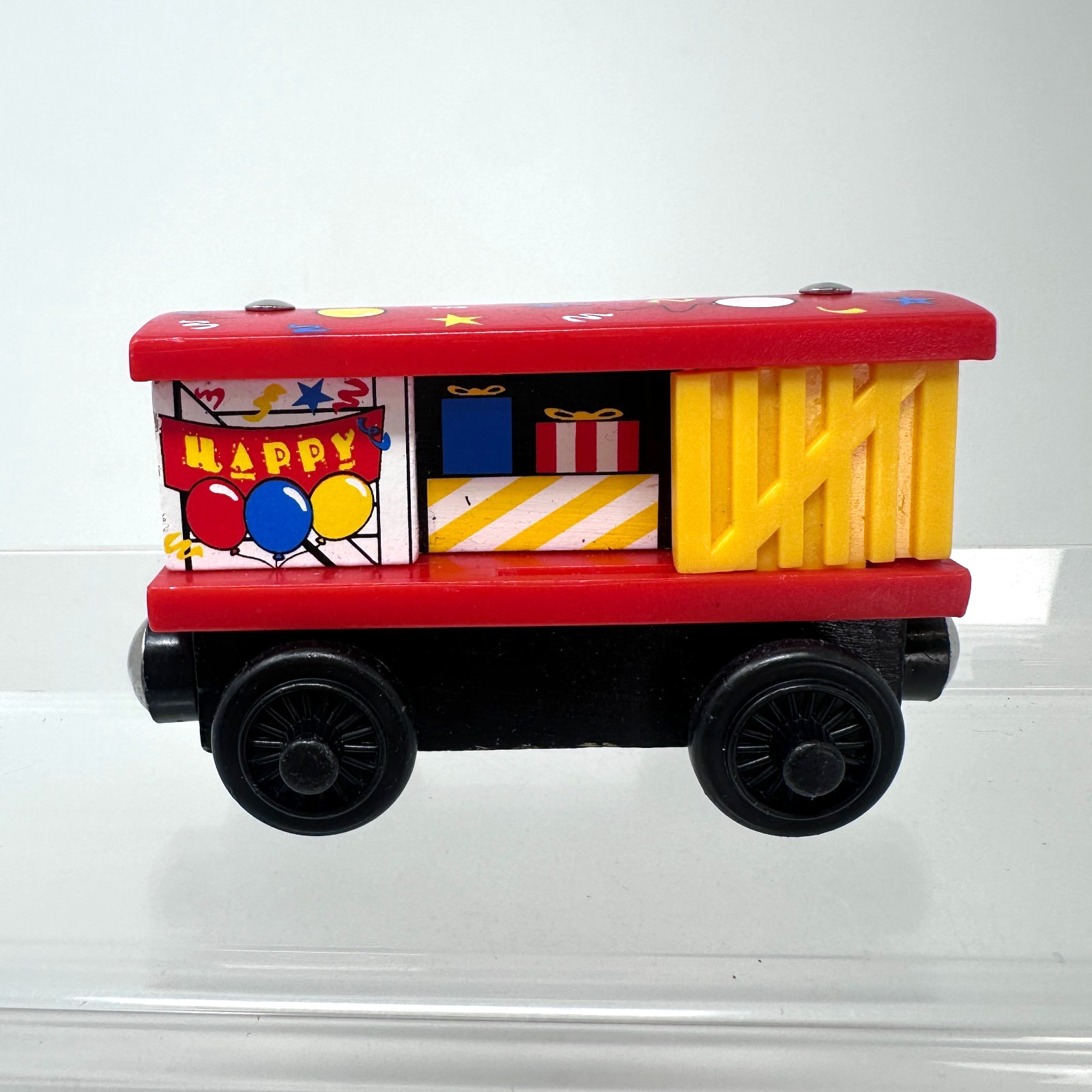 Thomas & Friends Ferrovia in Legno Buon Compleanno Auto Carrozza Treno Cargo Motore in Legno