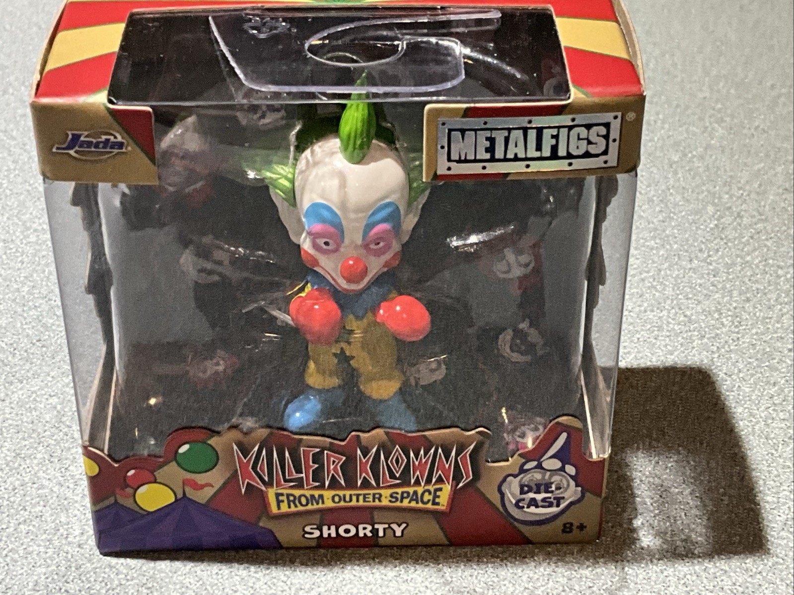 Modellino pressofuso Killer Klowns From Outer Space SHORTY 3" Metalfigs 2026 8+ nuovo con scatola