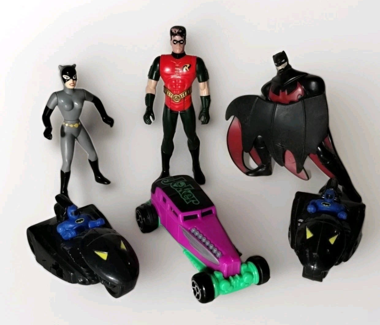 6 action figure Robin Batman Joker Cars 4,5 DC Comics Kenner McDonald's vintage