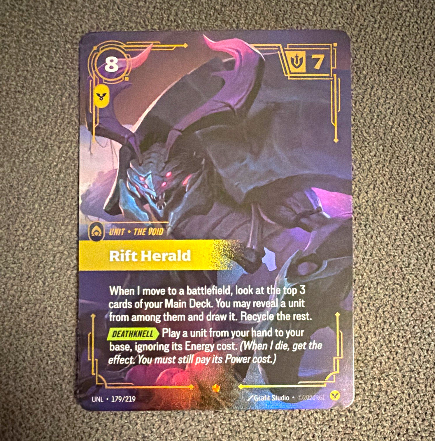 Riftbound TCG Rift Herald Unit UNL 179/219 IT Deathknell