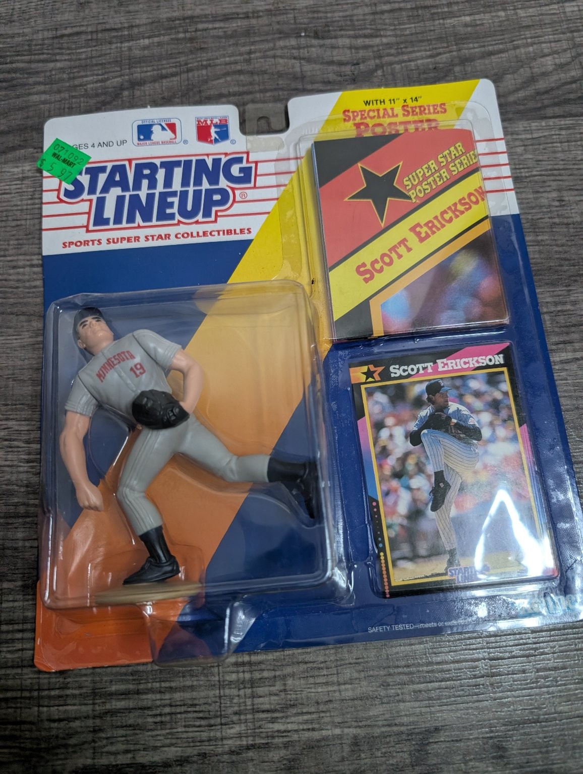 1992 Kenner Starting Lineup Scott Erickson Minnesota Twins Baseball Figure NIP