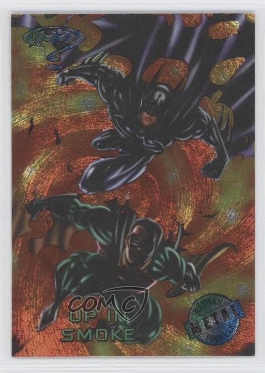 1995 Fleer Metal Batman Forever Batman Robin Up in fumo #73 0b6