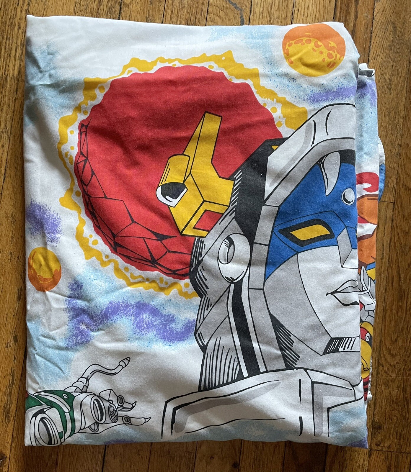 Copripiumino giocattolo vintage VOLTRON copriletto bambini 1984 60x71 matrimoniale completo anni 80