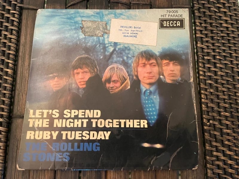 Vinyle 45T 7" The rolling stones - Let's spend the night together