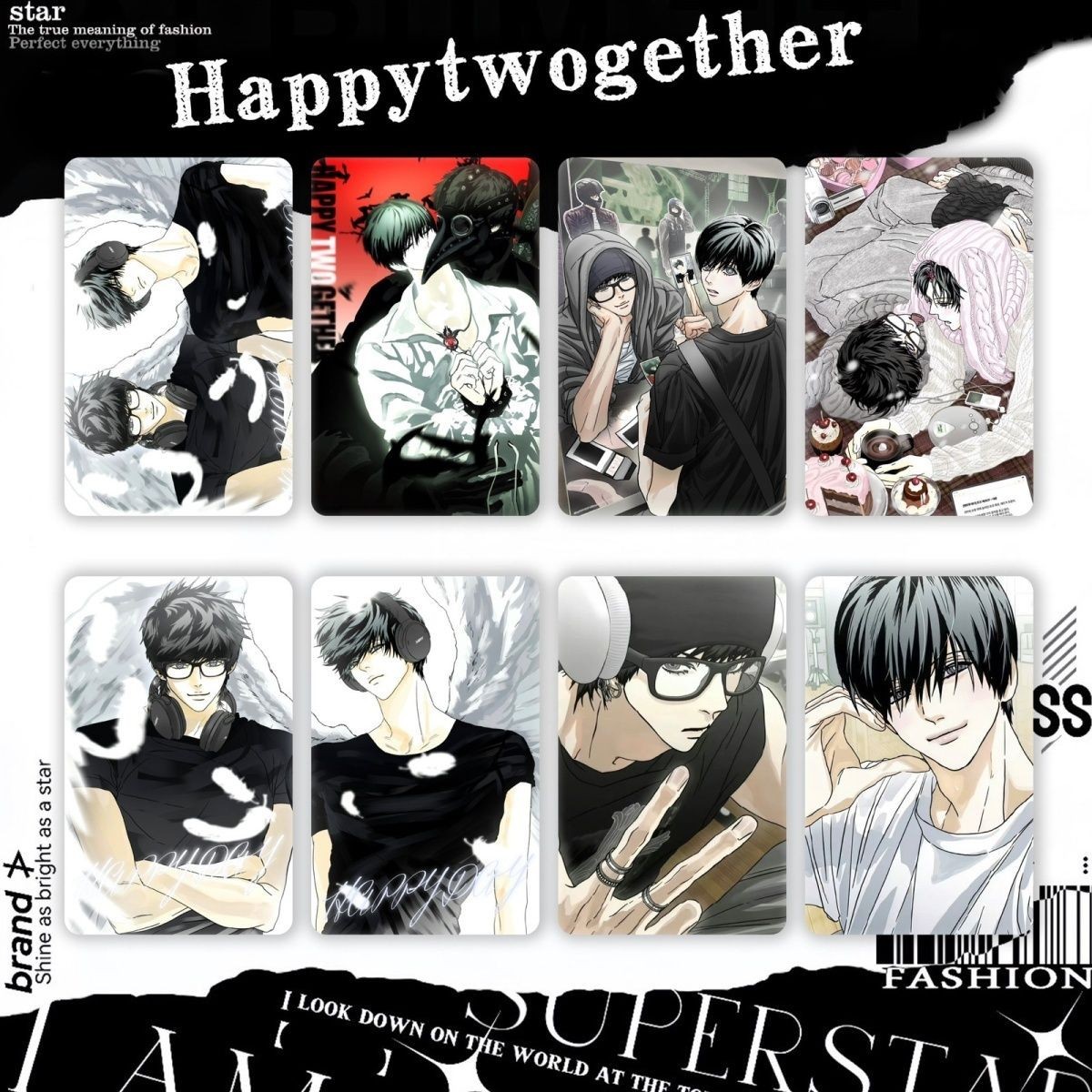 8 pezzi/set BL Comics Happy Twogether Woo Seungmin Kim Jaeyoung cartolina fotografica collezione