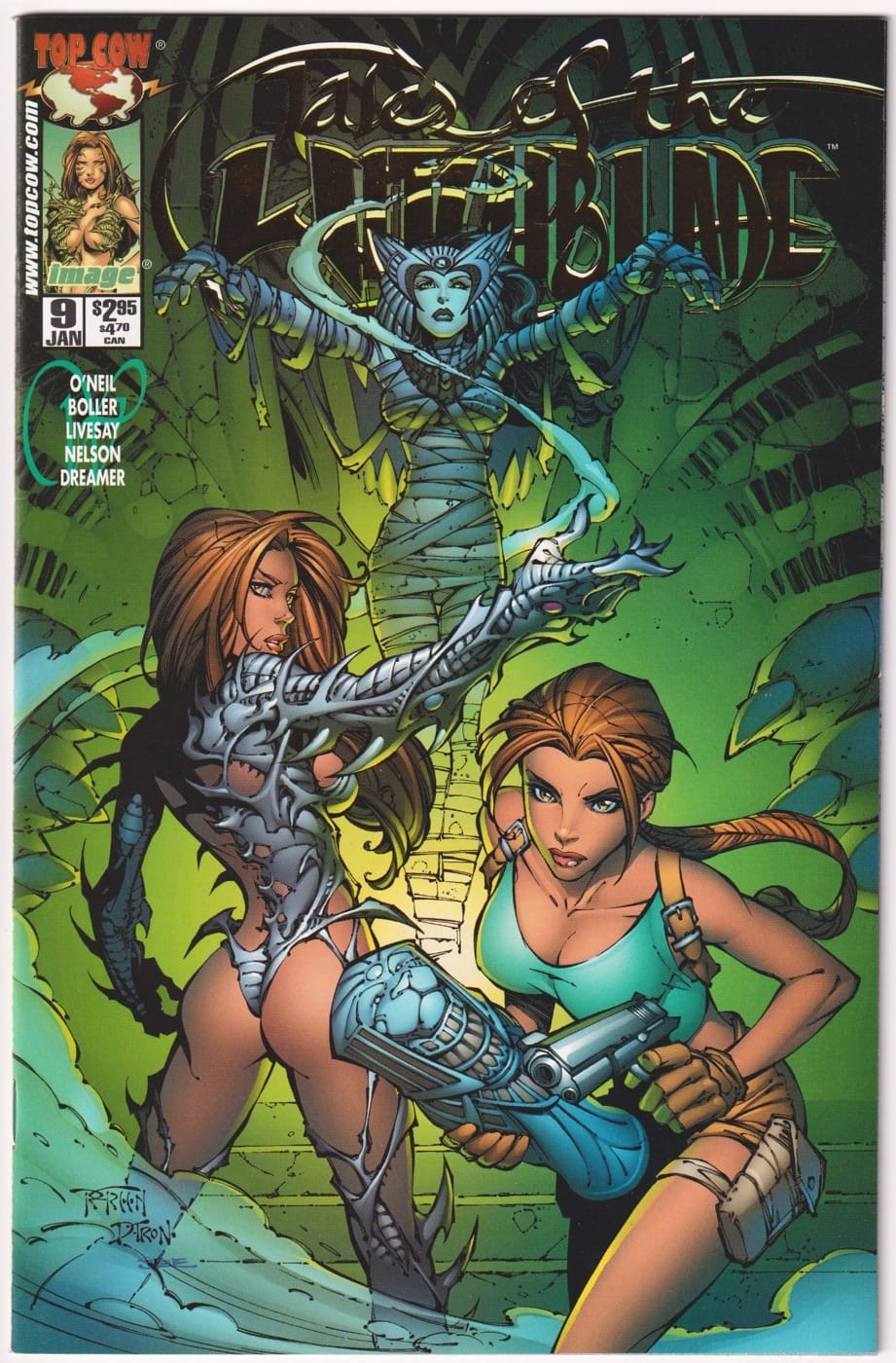 TALES OF THE WITCHBLADE #9 DYNAMIC FORCES GOLD FOIL VARIANT COA 2001 TOMB RAIDER