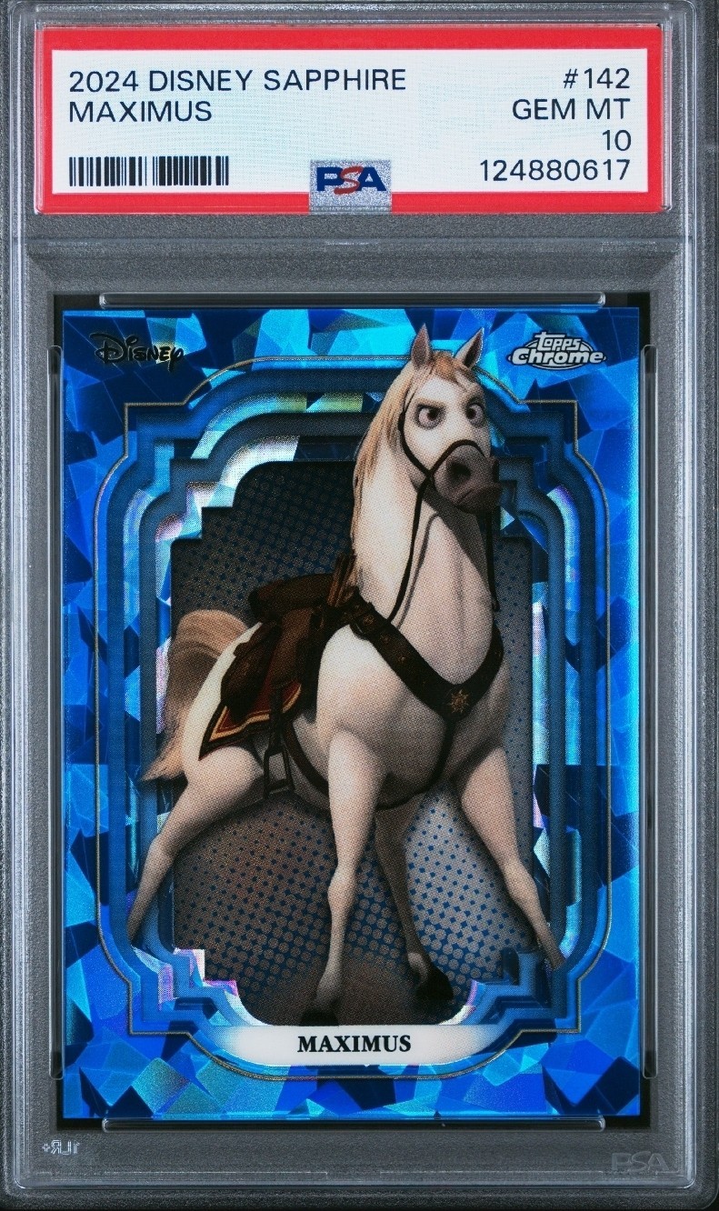 2024 Topps Chrome Disney Sapphire Edition Maximus #142 PSA 10 POP 7