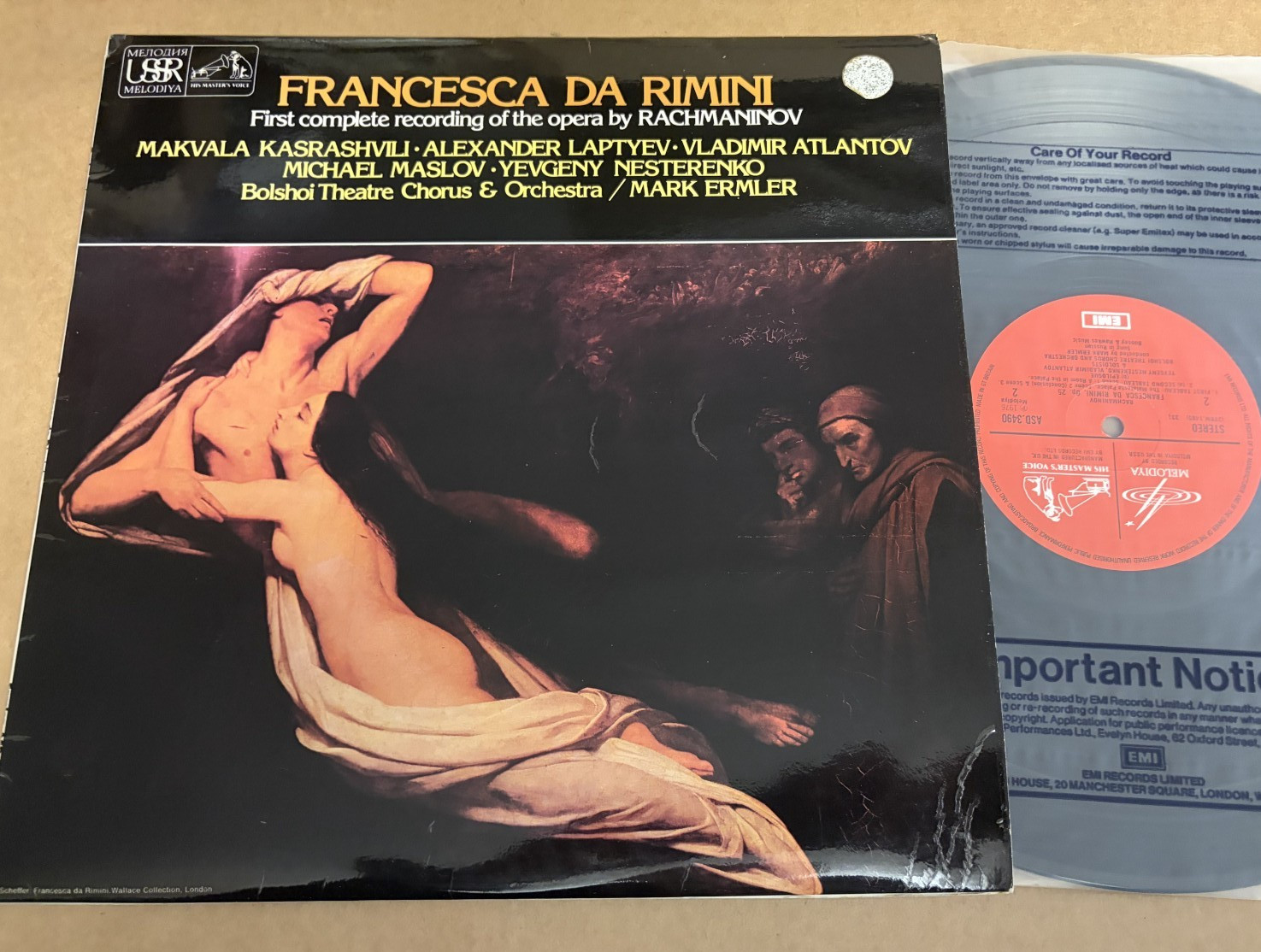 ASD 3490 Rachmaninov Francesca de Rimin iMark Ermler Bolshoi Theatre Orchestra