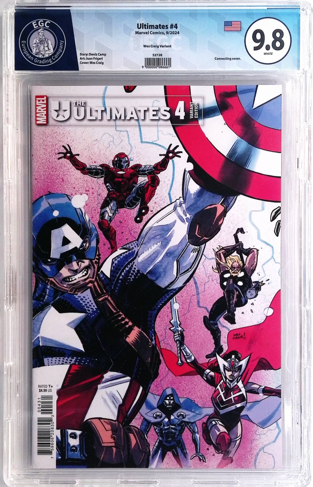 Ultimates #8 (Wes Craig Variant) -9.8 graded  - Marvel Comics, 2025