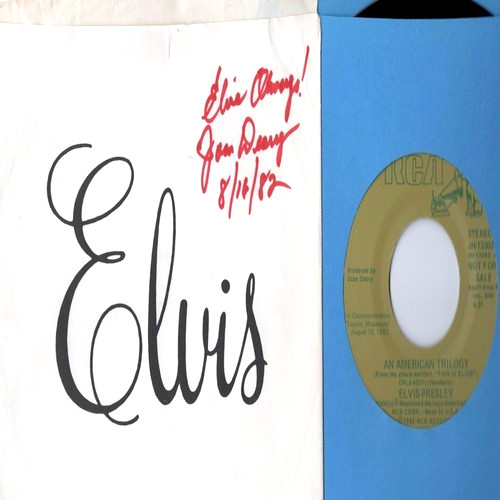 King ELVIS Presley TUPELO PROMO American Trilogy/Impossible Dream J Deary SIGNED
