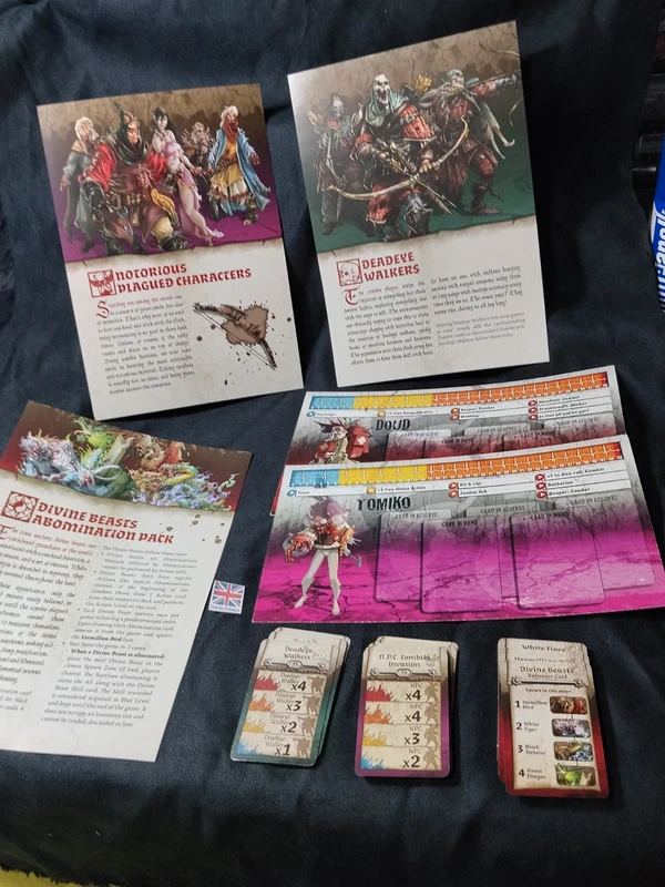 Lot de carte zombicide en anglais