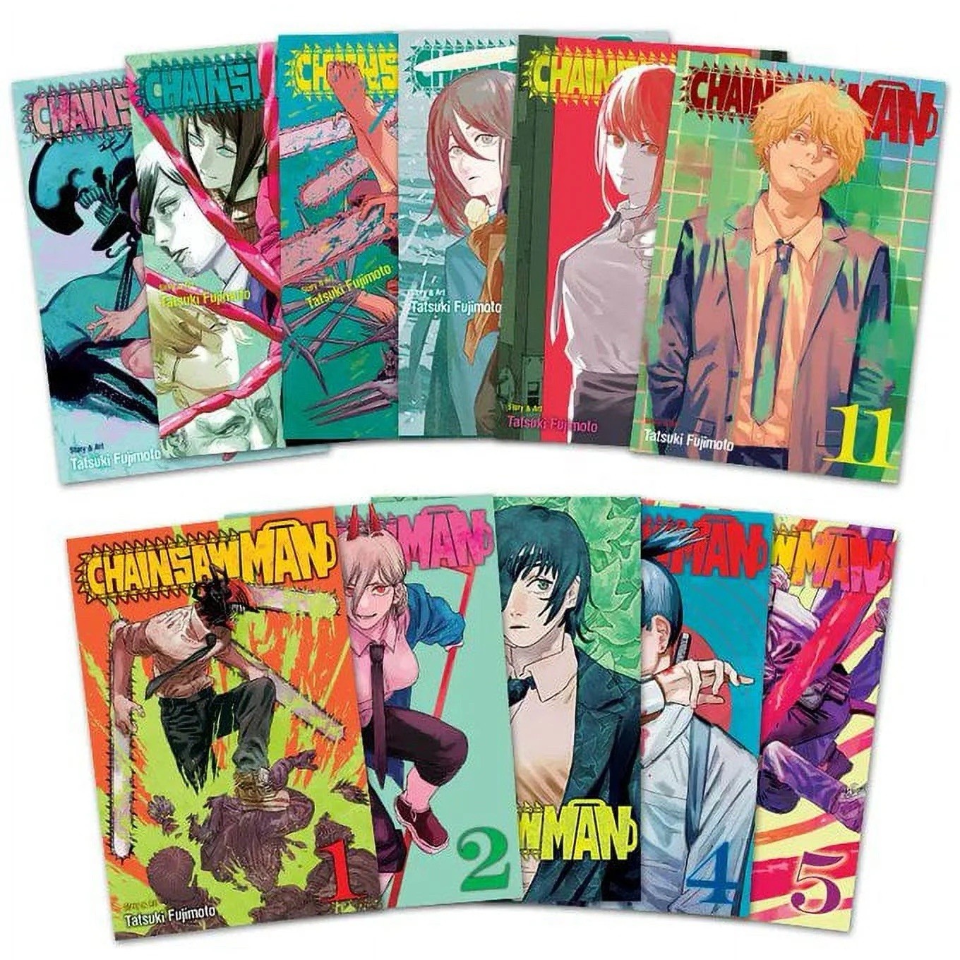 Chainsaw Man Serie Manga Edizione Completa Inglese, Volumi 1-11