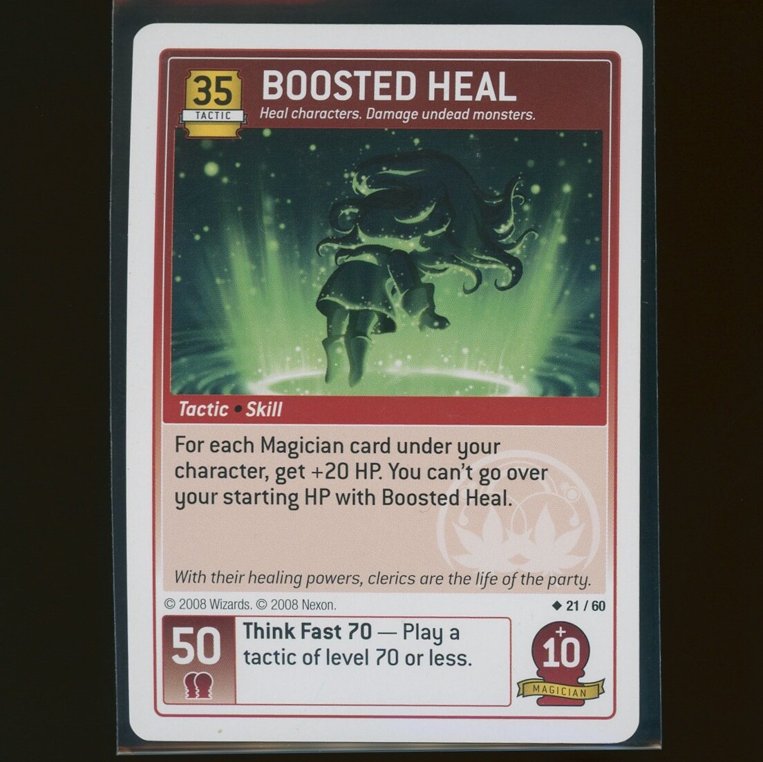 Maplestory iTCG OMG! Bosses - Carta tattica BOOSTED HEAL 21/60 - WOTC 2008