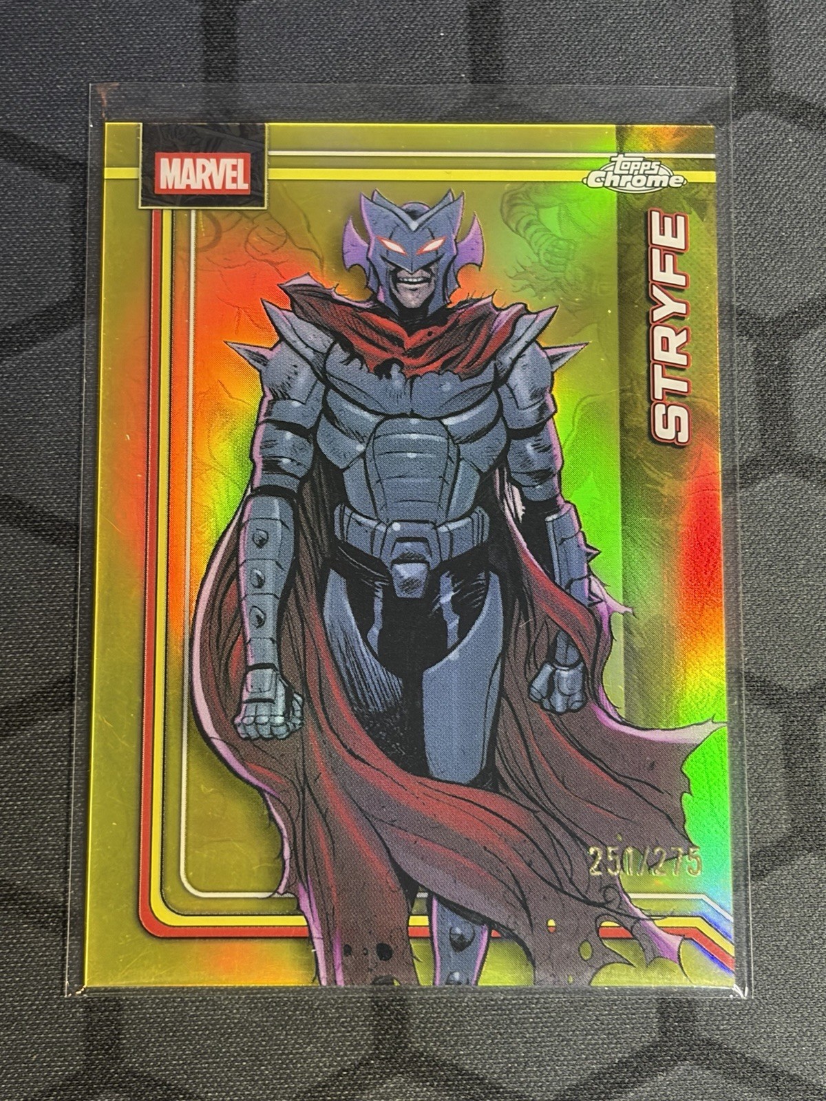 2026 Topps Chrome Marvel Yellow Refractor 251/275 Stryfe #171