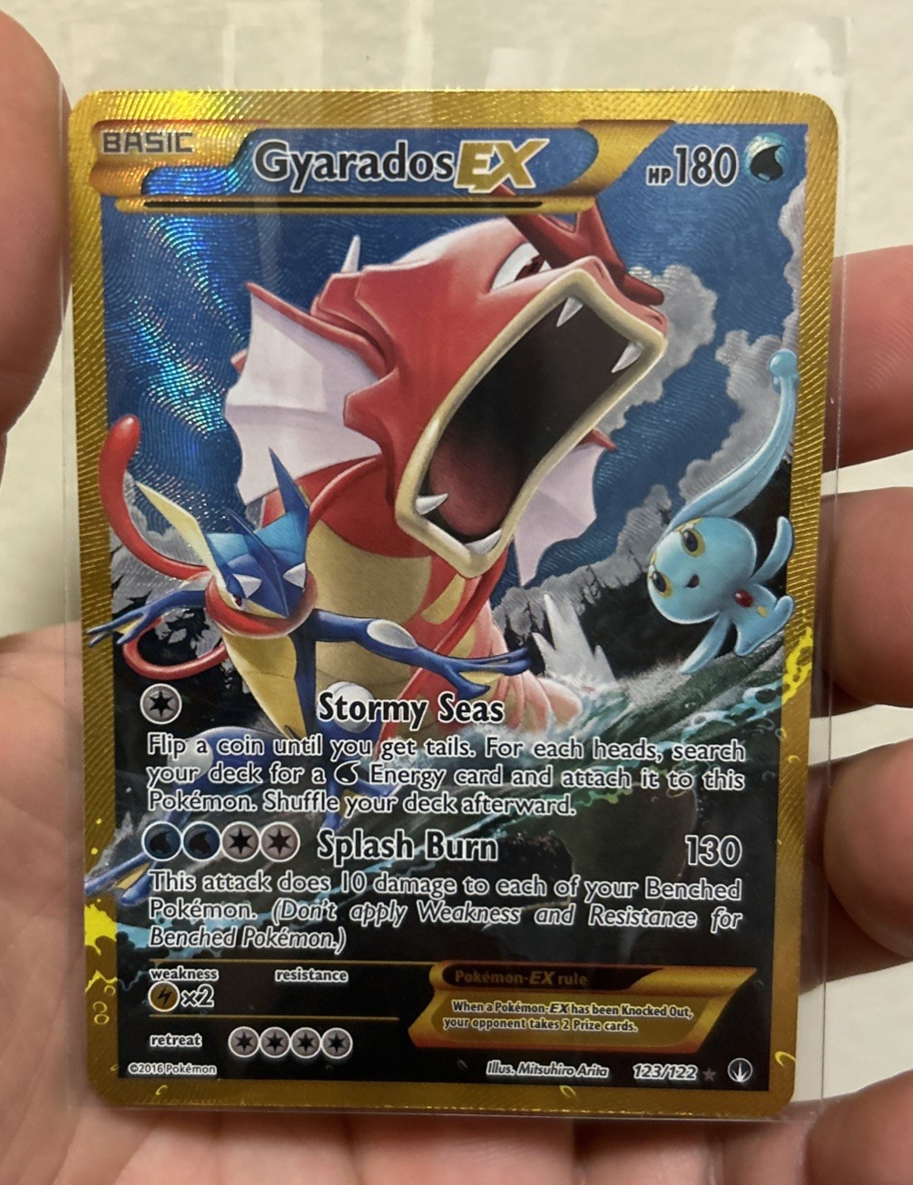 Pokémon TCG Gyarados EX 123/122 XY Breakpoint 2016 Secret Holo carta rara quasi nuova