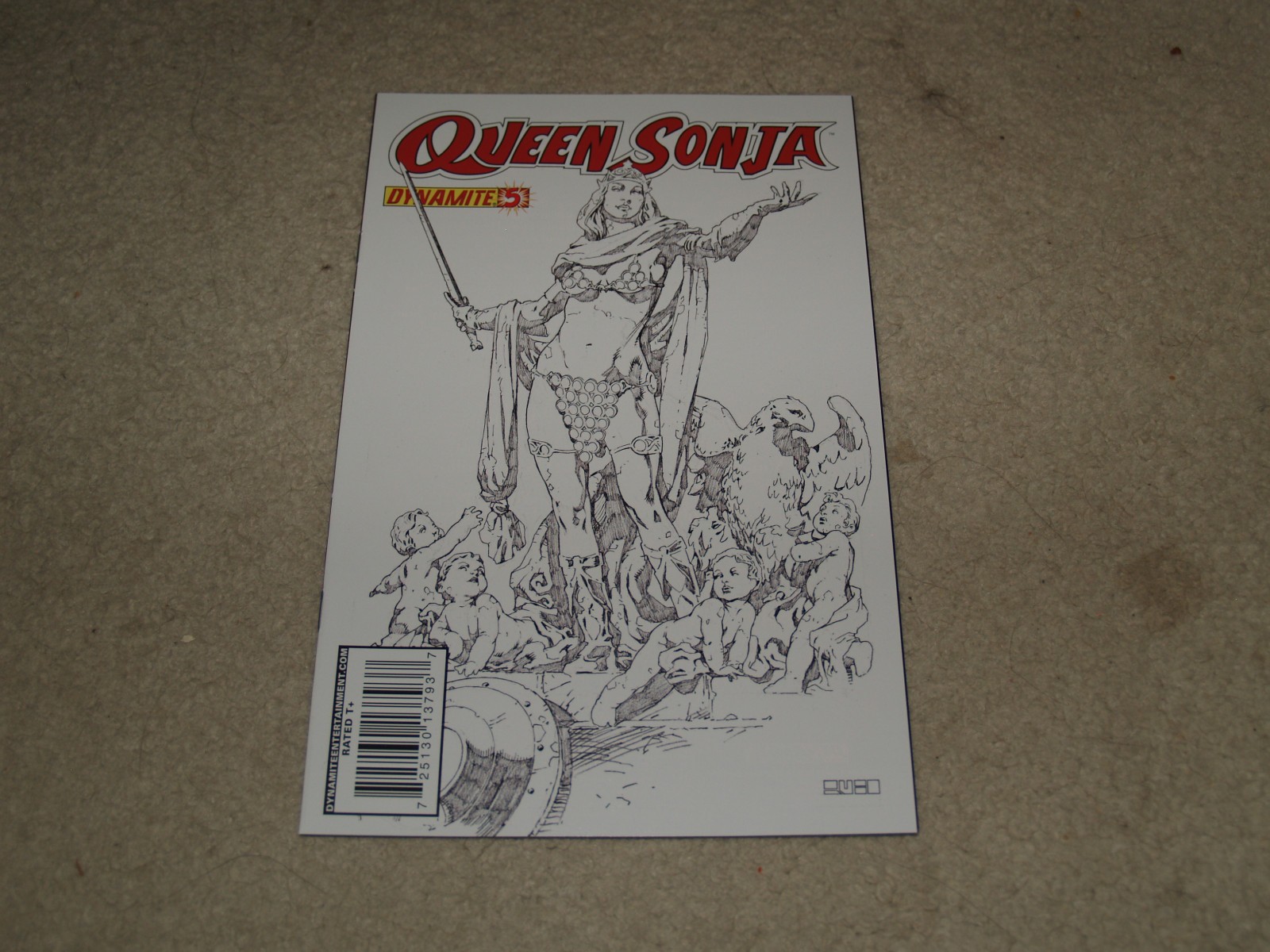 Queen Sonja issue# 5 ( Dynamite comics 2010 ) Mel Rubi sketch variant