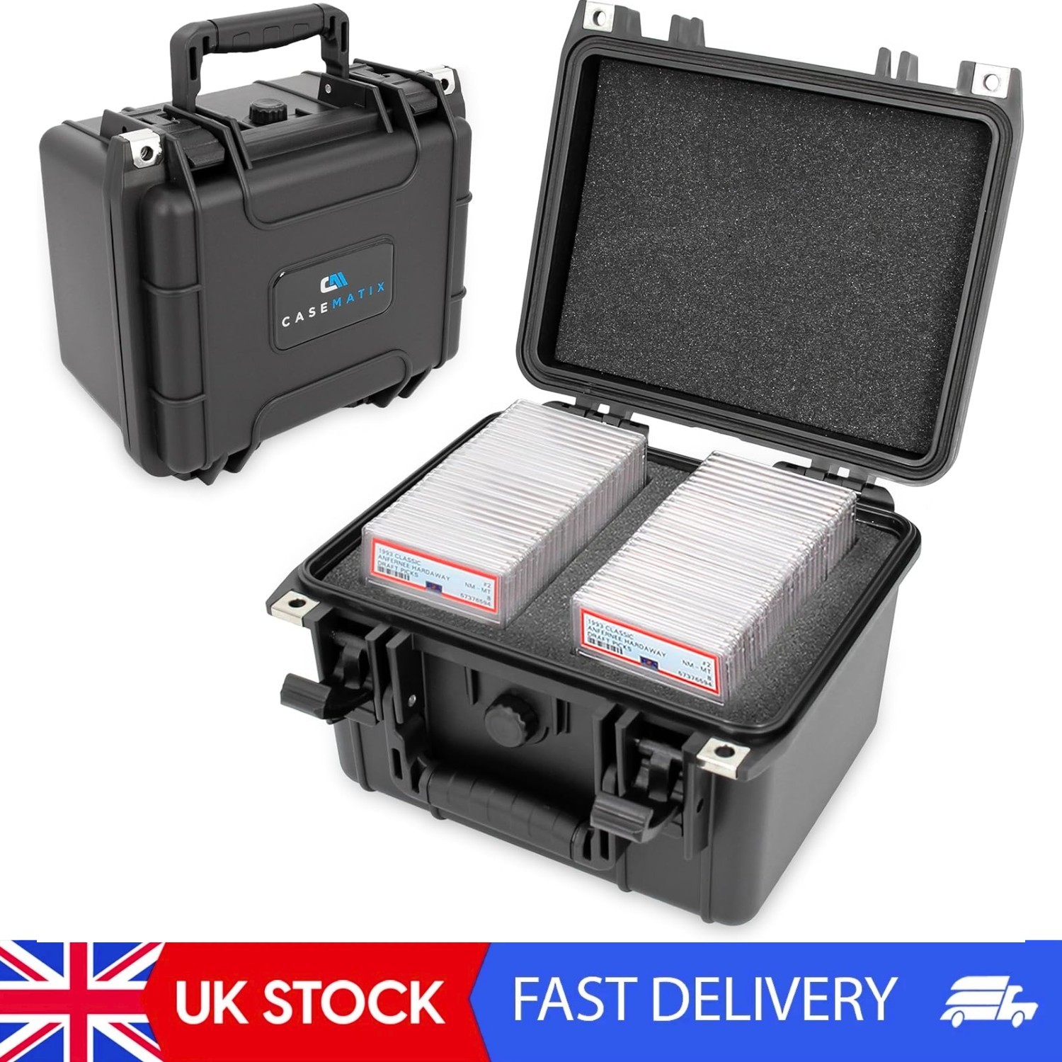 Graded Card Case – Holds 40 BGS/PSA Slabs Or 150 Top Loader Cards, Waterproof
