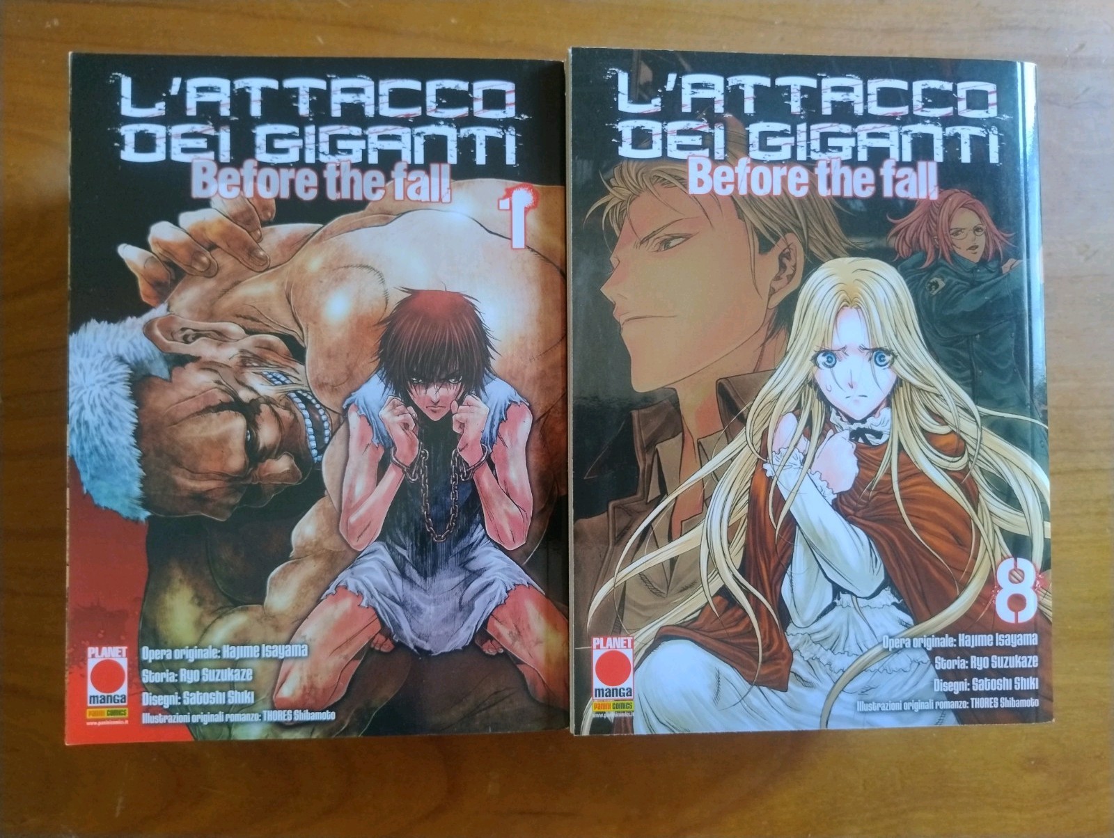 L'attacco dei Giganti Before the Fall 1-8 sequenza completa Planet Manga Panini