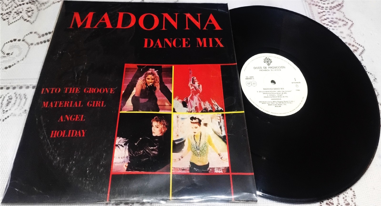 MADONNA "Dance Mix" PERU, DIFF. FRONT BACK COVER, PROMO (SPANISH TITLES) VG+