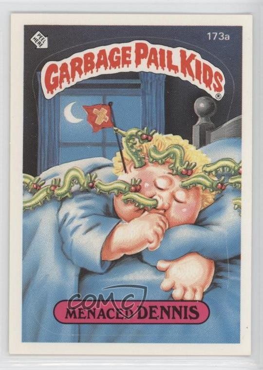 1986 Topps Garbage Pail Kids Series 5 Menaced Dennis (One Star Back) #173a 1s7
