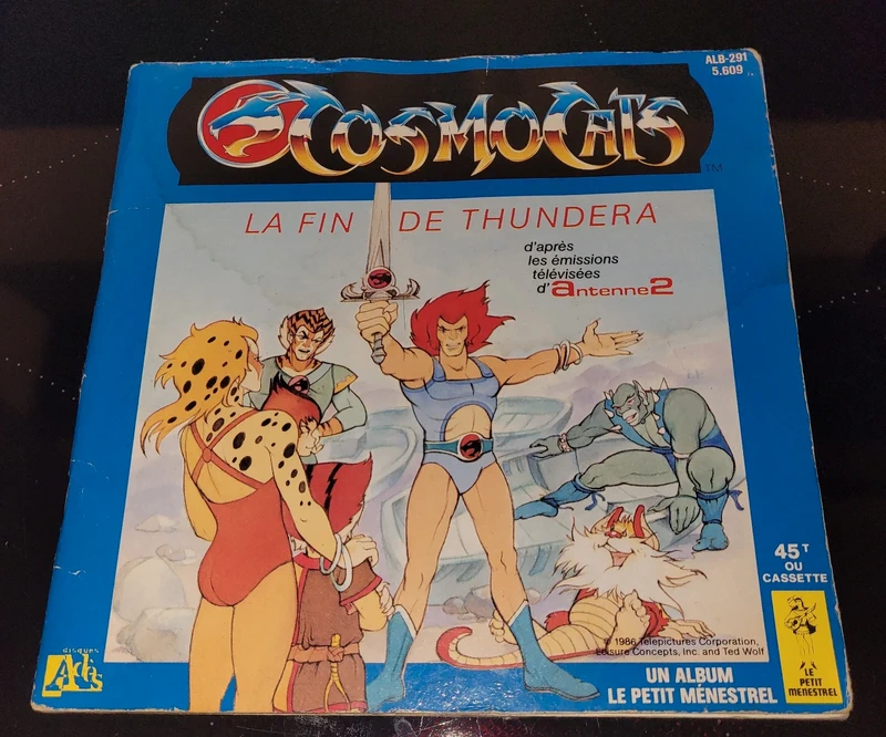 Livre-Disque Vinyle 45T Cosmocats - La fin de Thundera - 1986