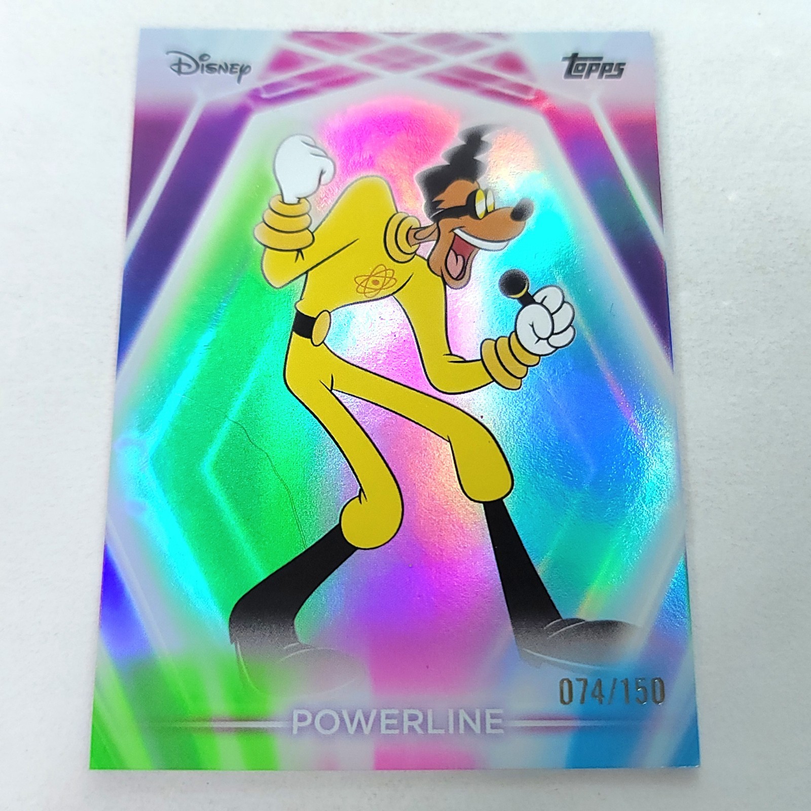 Powerline Topps 2026 Disney Neon Holo rifrattore parallelo edizione limitata 074/150