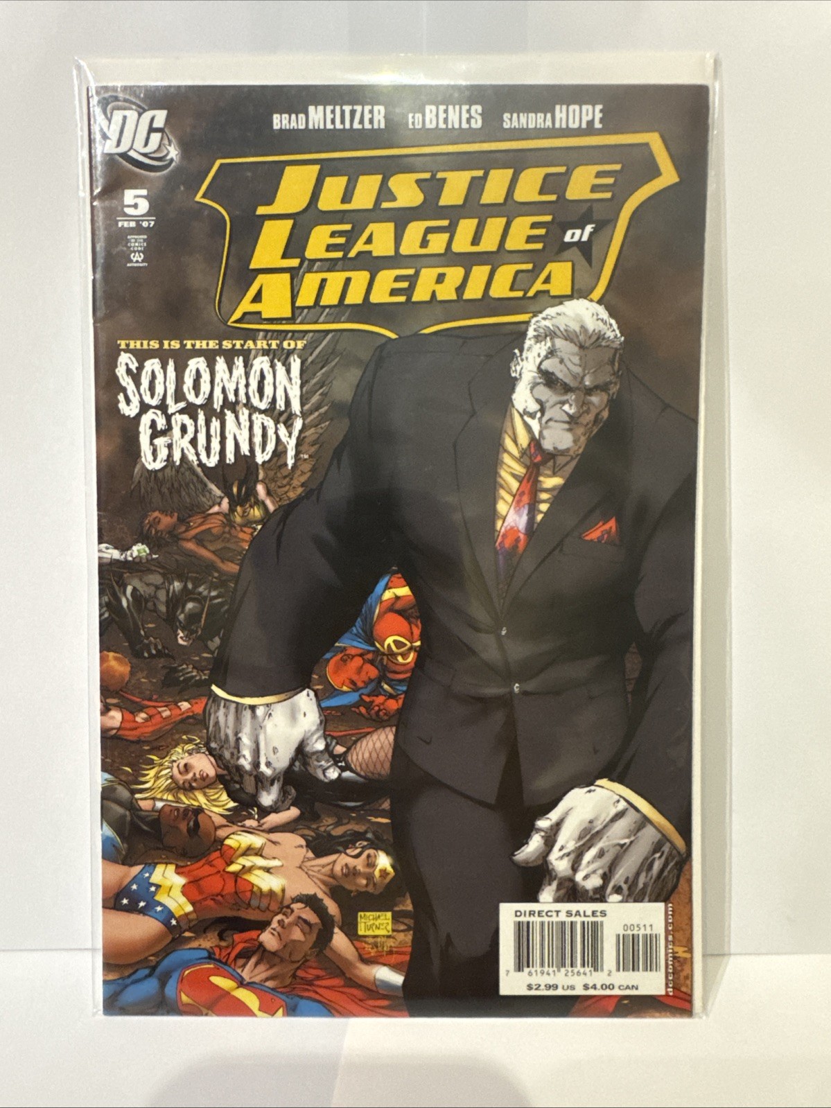 Justice League of America #5 Feb 07 Solomon Grundy fumetto/insaccato e imbarcato