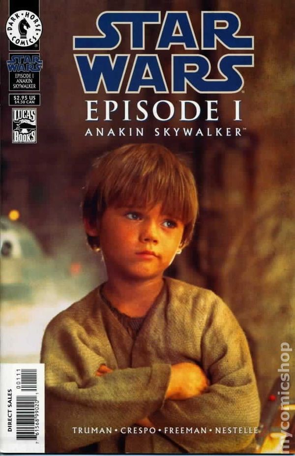 Star Wars Episodio 1 Anakin Skywalker 1B foto variante ottime condizioni 1999 immagine stock