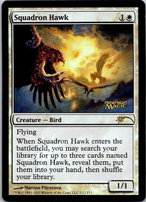  MTG Magic The Gathering Squadron Hawk Foil Promo See Scan